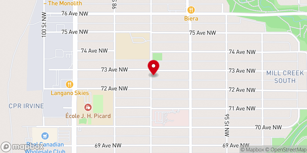 Map showing location of Calvary Baptist Church
