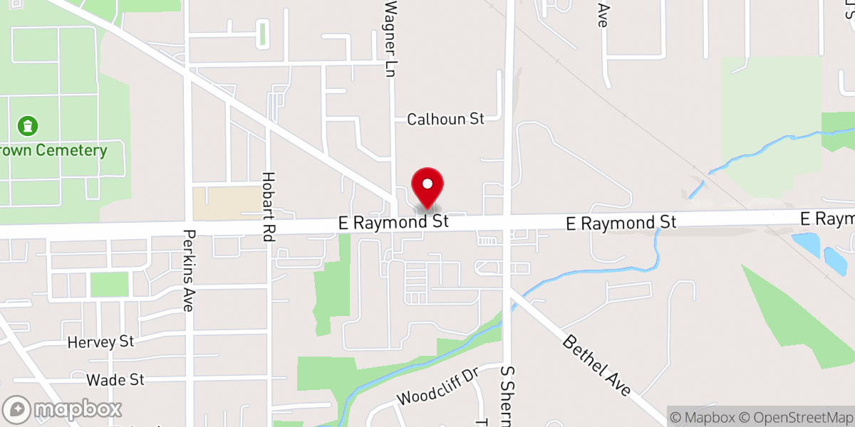 Map showing location of BlueFire House Indianapolis Church