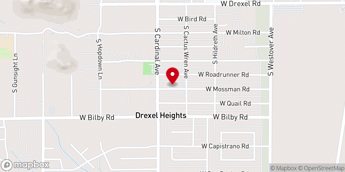 Map showing location of Drexel Heights Baptist Church