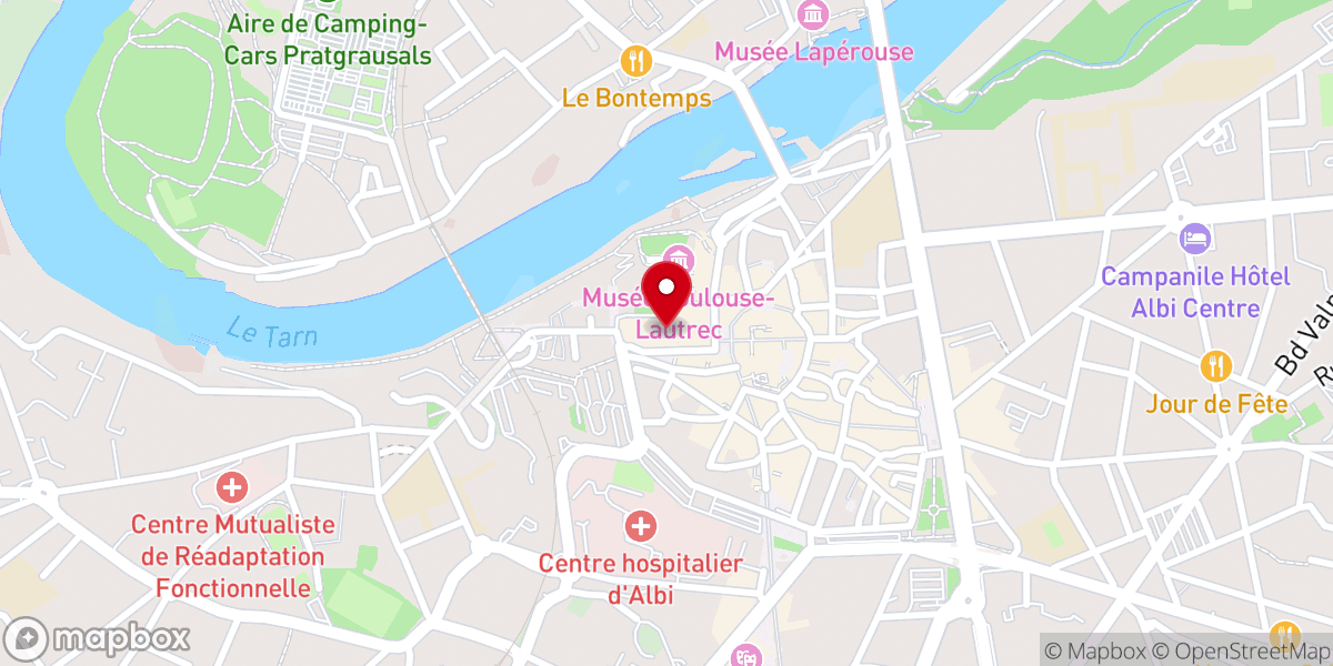 Map showing location of Cathédrale Sainte-Cécile