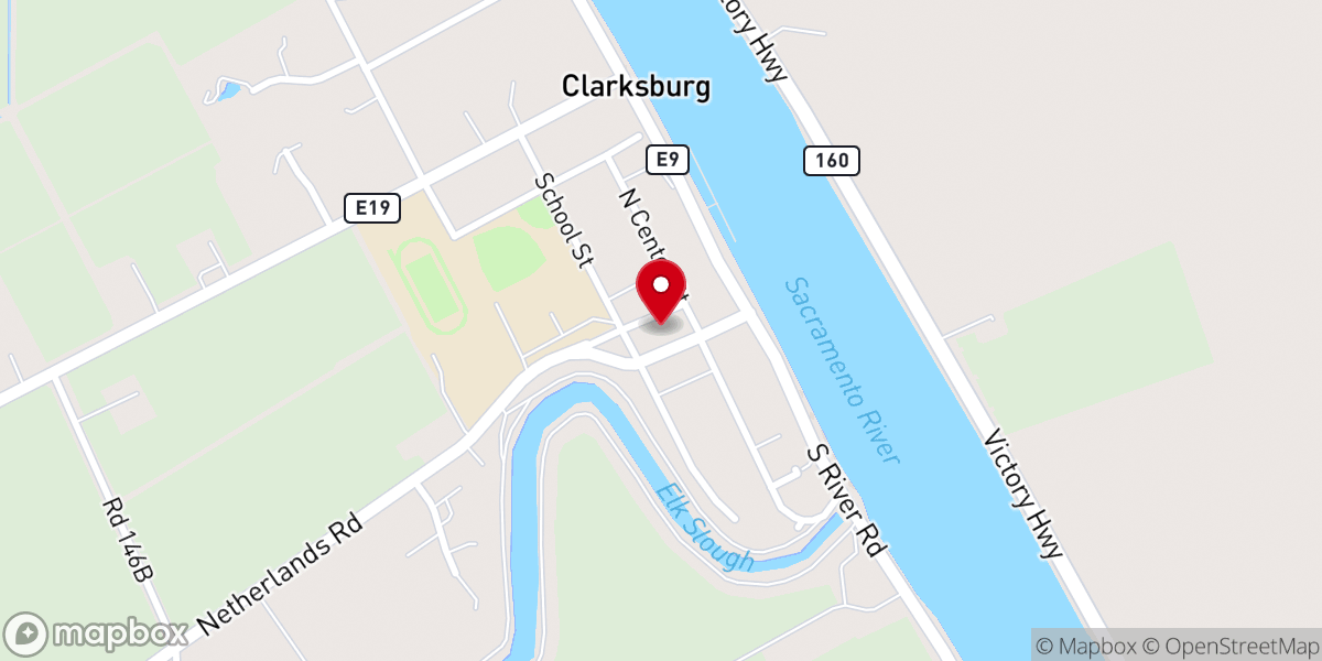 Map showing location of Clarksburg Community Church - Food Distribution Center
