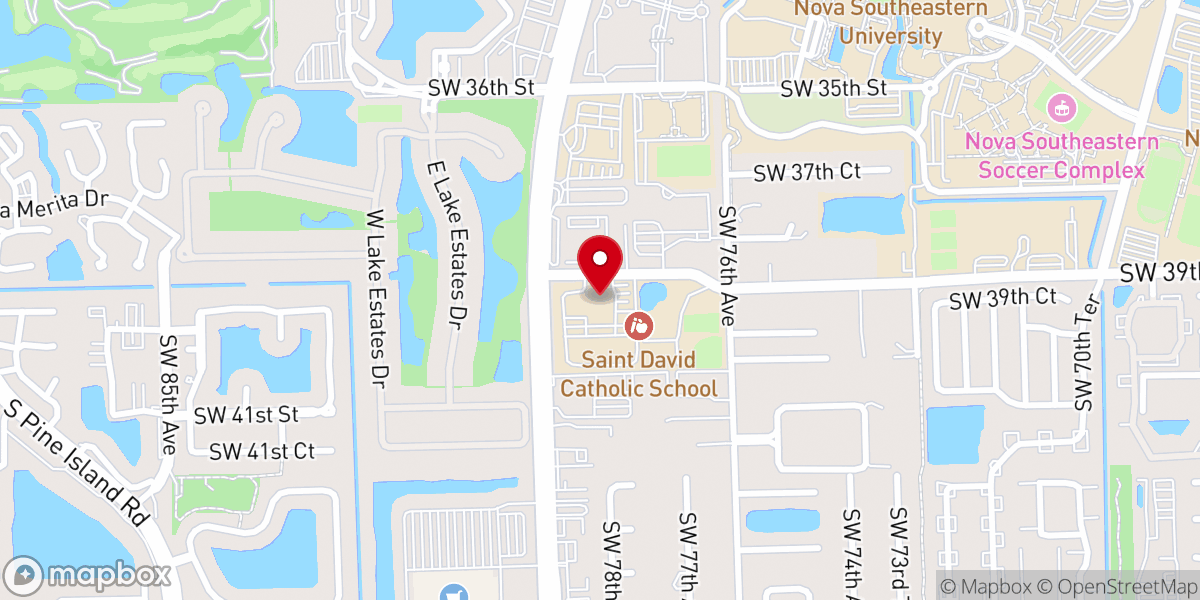 Map showing location of Saint David Catholic Church
