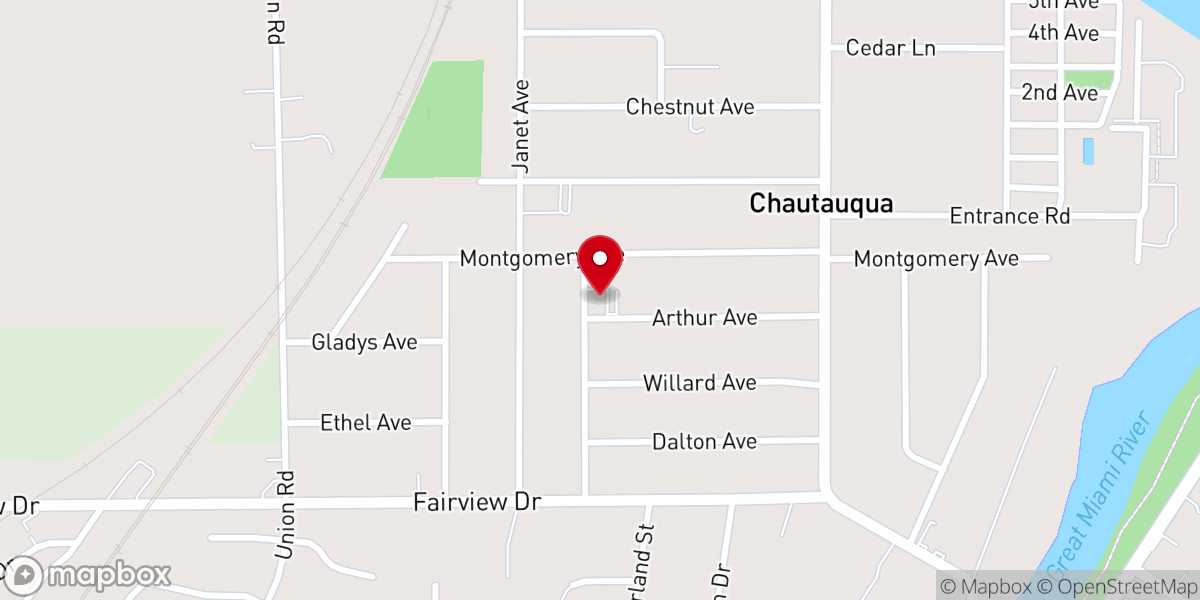 Map showing location of Bethel Holiness Church