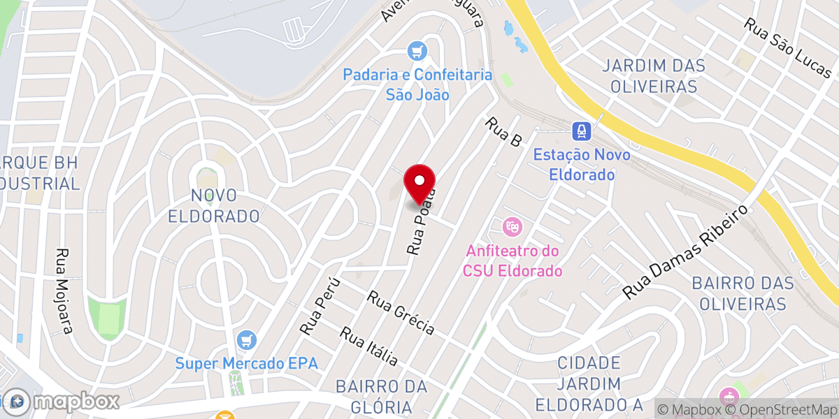 Map showing location of Igreja Evangélica Moriá De Contagem