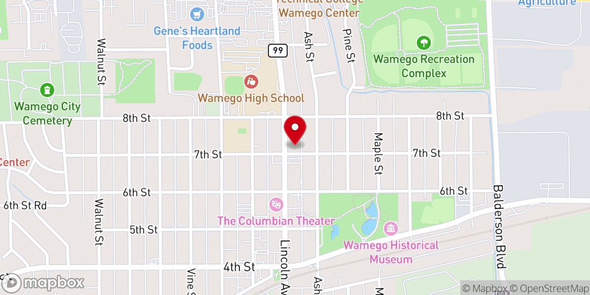 Map showing location of St Luke's Episcopal Church