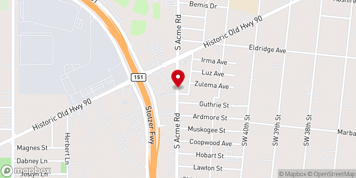 Map showing location of Iglesia Cristiana Cinco Palms