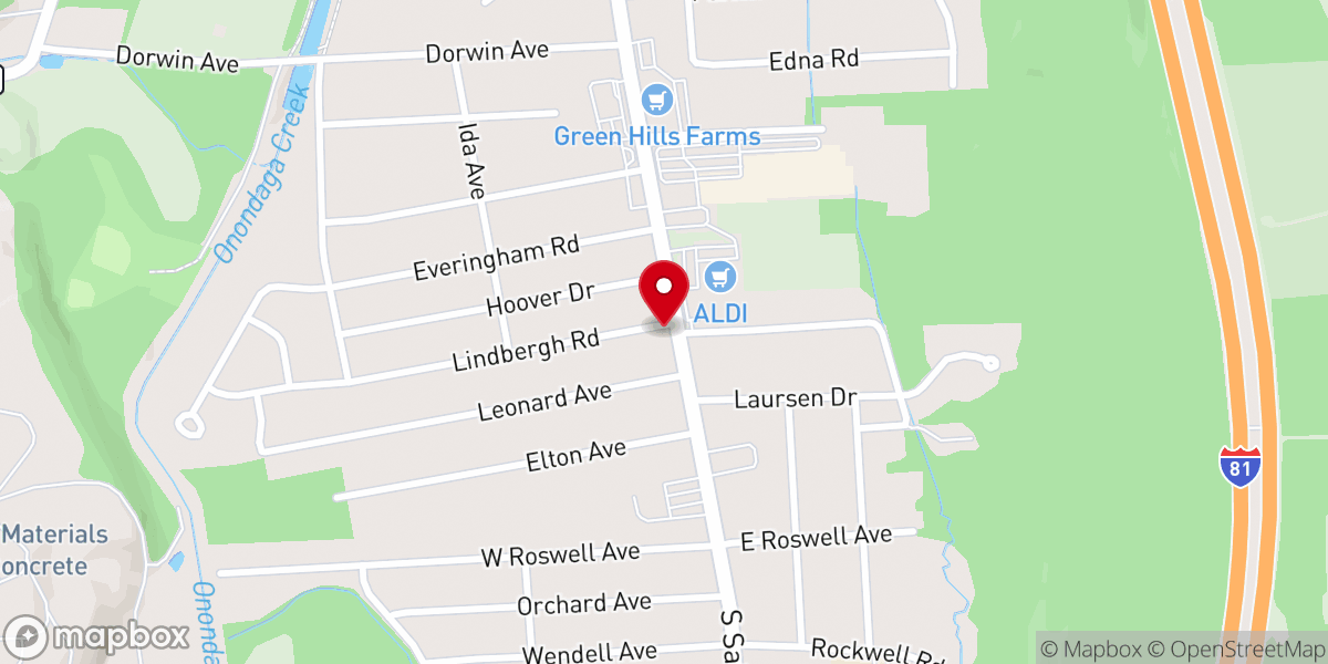 Map showing location of St. Andrew's Anglican Church