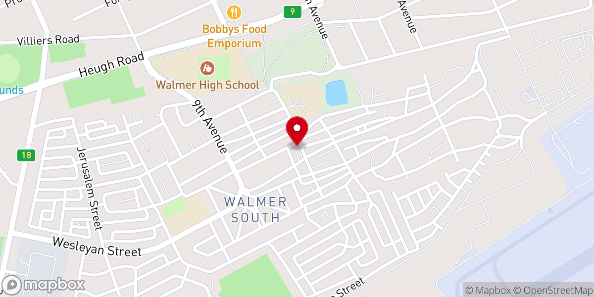 Map showing location of St. Augustine Anglican Church