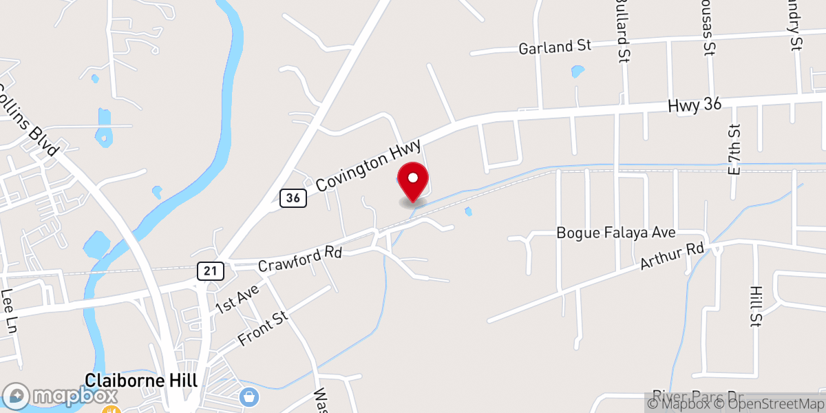 Map showing location of New Life United Pentecostal Church
