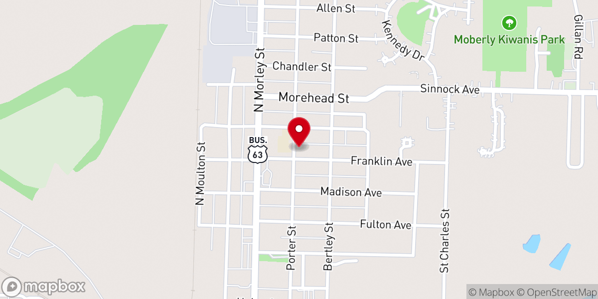 Map showing location of North Park Baptist Church