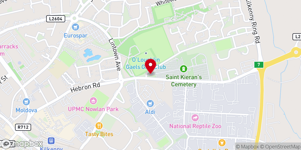 Map showing location of St. Kieran's Cemetery