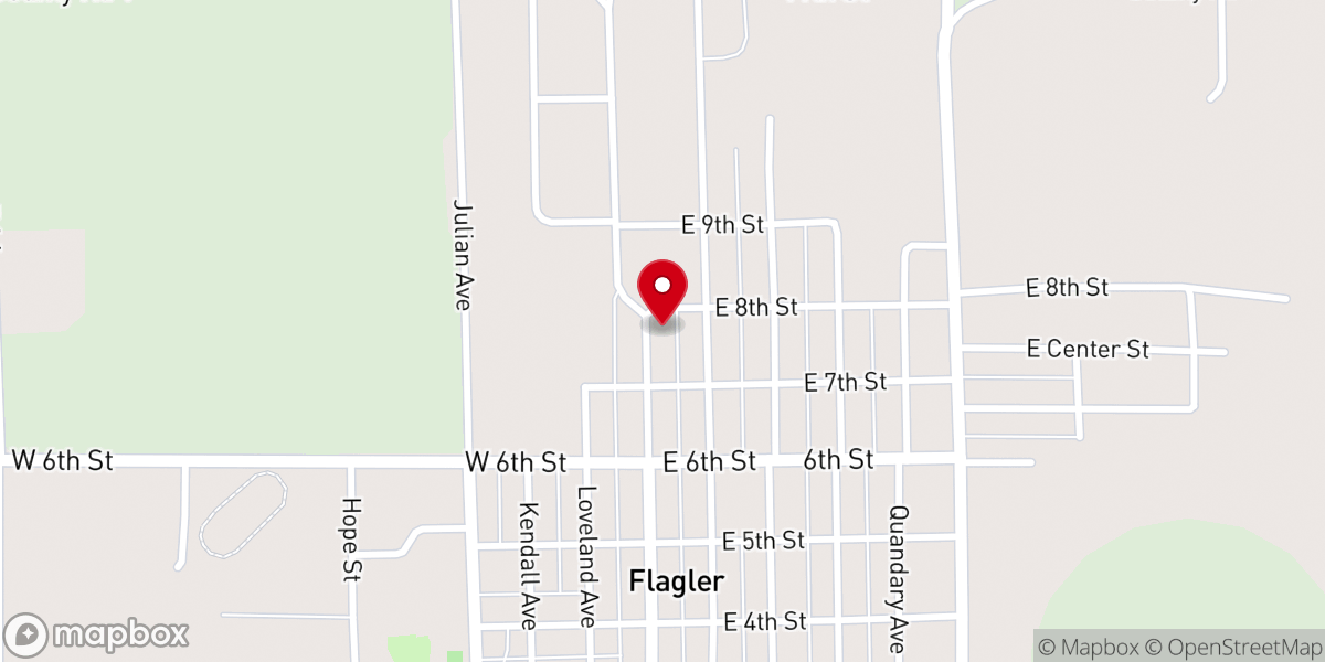 Map showing location of Zion Lutheran Church
