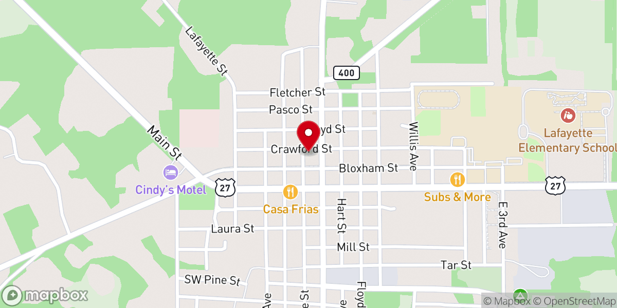 Map showing location of St. Matthew's Episcopal Church
