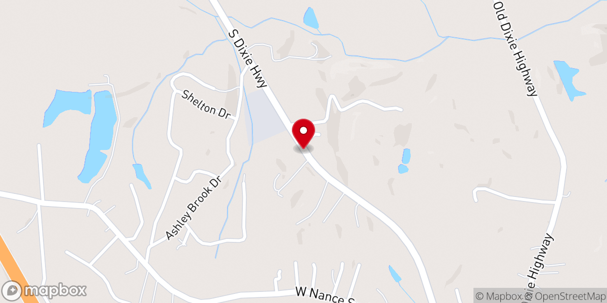 Map showing location of Holy Hills Church