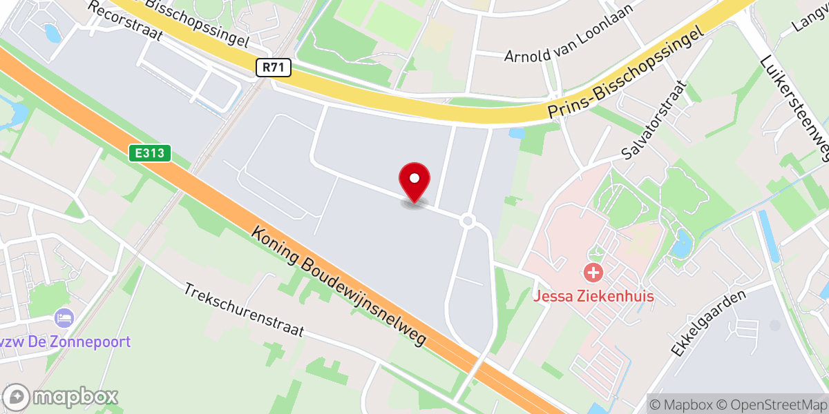 Map showing location of Evangelische kerk Kortessem