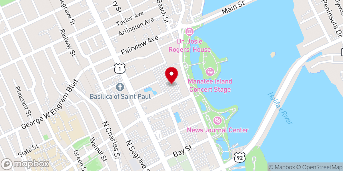 Map showing location of St Paul's Church