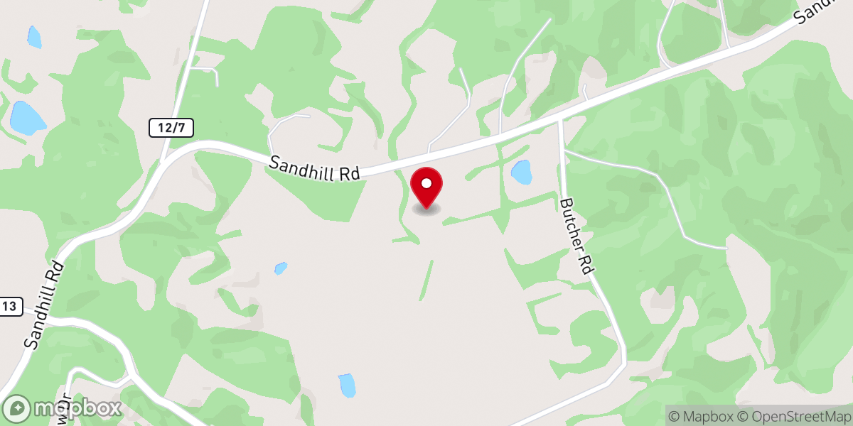 Map showing location of Weaver F Dennis