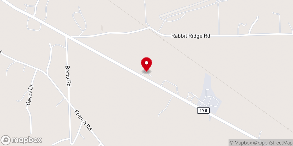 Map showing location of Bible Way Outreach Ministry