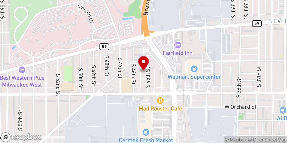 Map showing location of St. Florian Parish