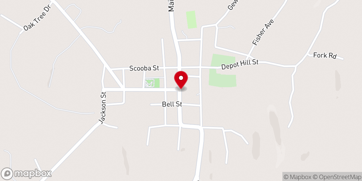 Map showing location of Damascus Freewill Baptist Ch
