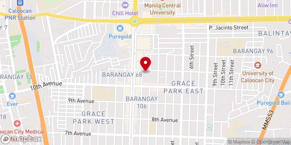 Map showing location of Diocesan Shrine and Parish of Our Lady of Grace (Diocese of Kalookan)