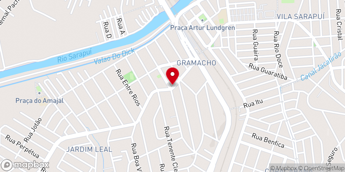 Map showing location of Assembléia de Deus Central em Gramacho