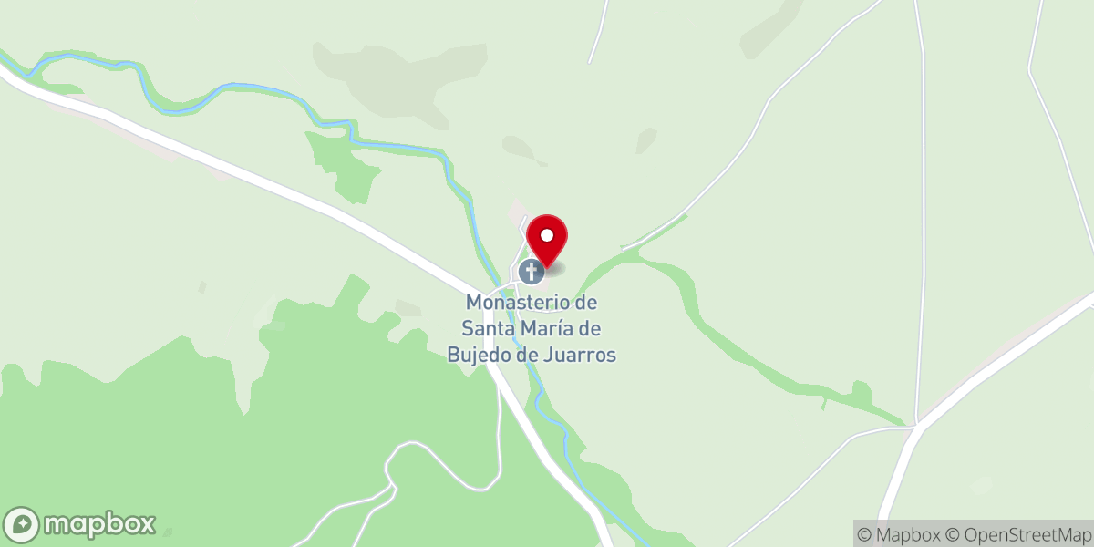 Map showing location of Monasterio de Santa María de Bujedo de Juarros