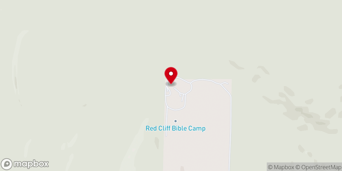 Map showing location of Red Cliff Bible Camp