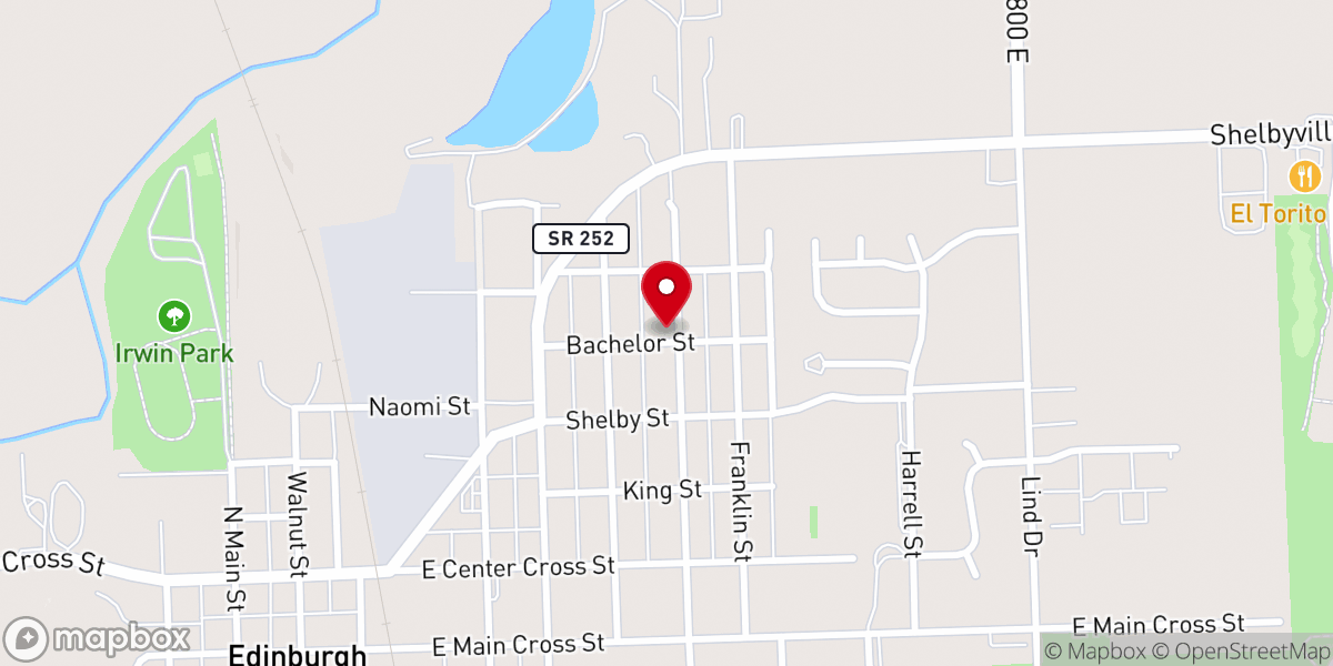 Map showing location of 500 North
