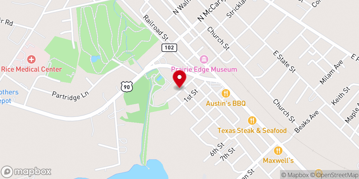 Map showing location of Friendship Missionary Baptist Church