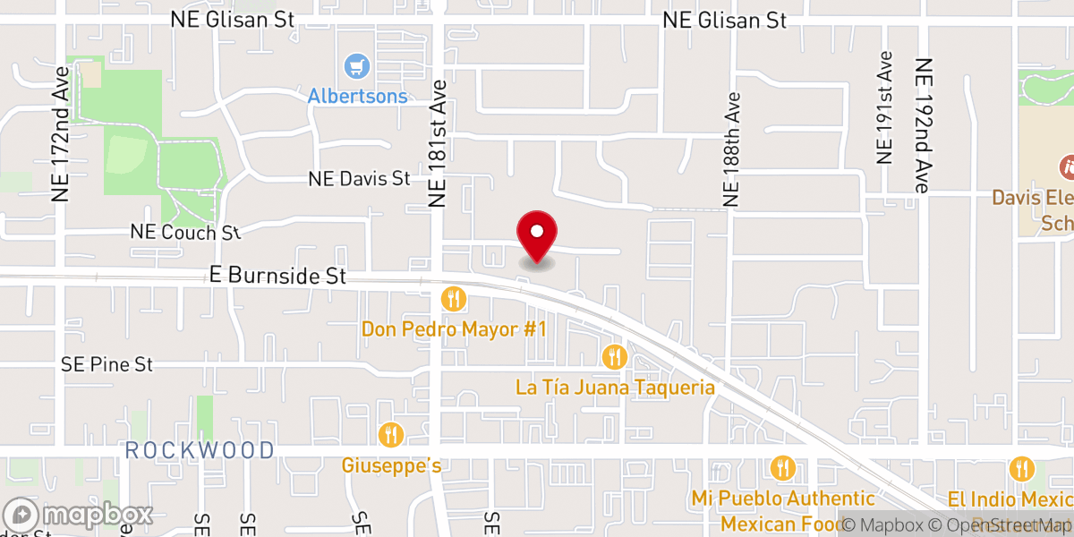 Map showing location of Burnside Baptist Church