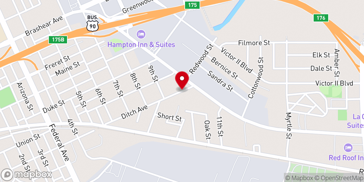 Map showing location of Iglesia Baustista Calbrio