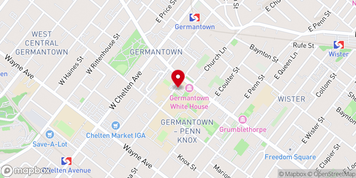 Map showing location of Historic Fair Hill Inc