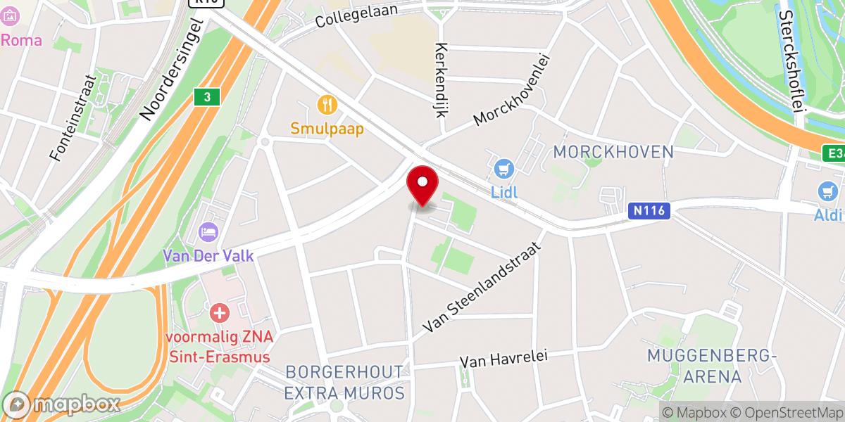 Map showing location of Onze-Lieve-Vrouw-van-het-Heilig-Hartkerk