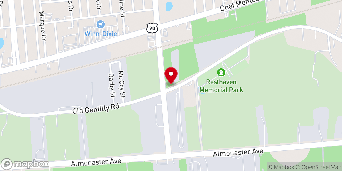 Map showing location of Crescent City Church of Christ