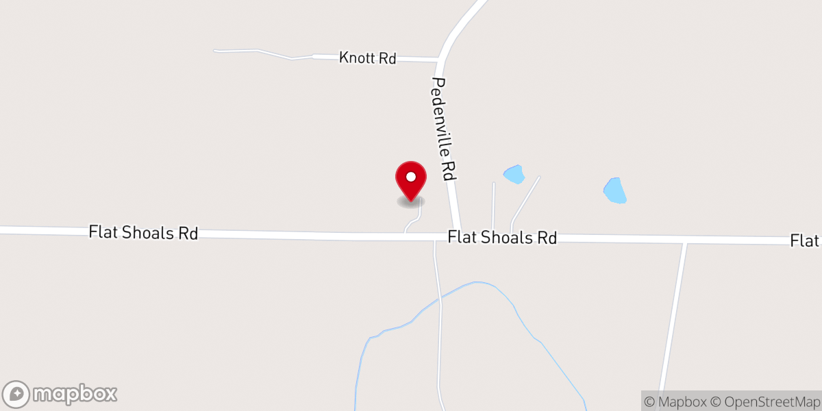 Map showing location of Flint River Chapel