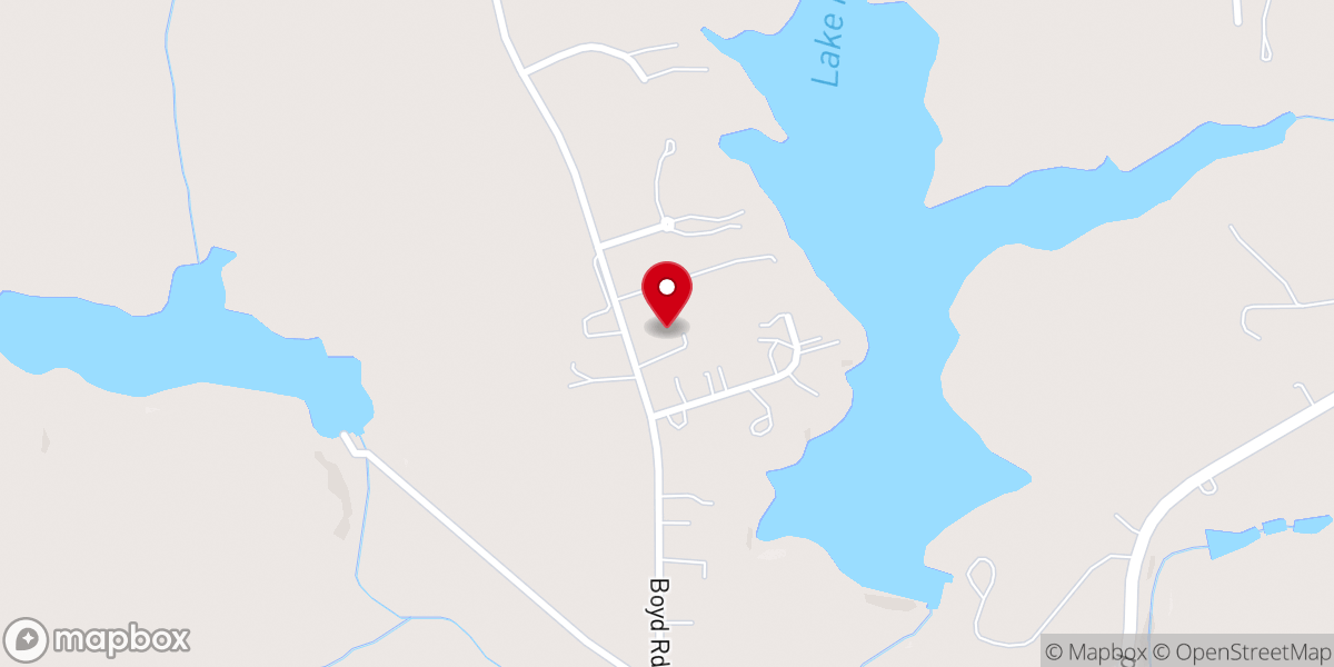 Map showing location of Bible Baptist Church