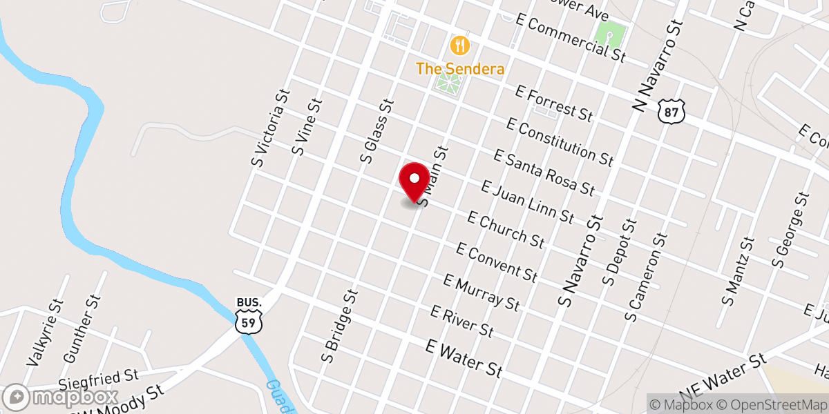 Map showing location of St Mary's Catholic Church