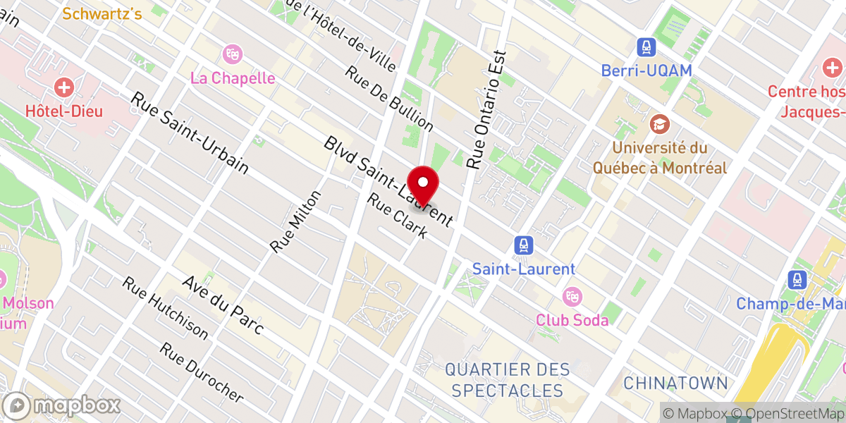 Map showing location of Islamic Services of Quebec