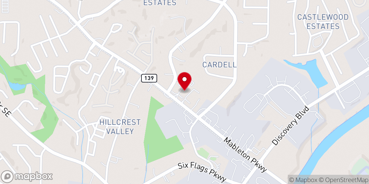 Map showing location of Impact Worship Center