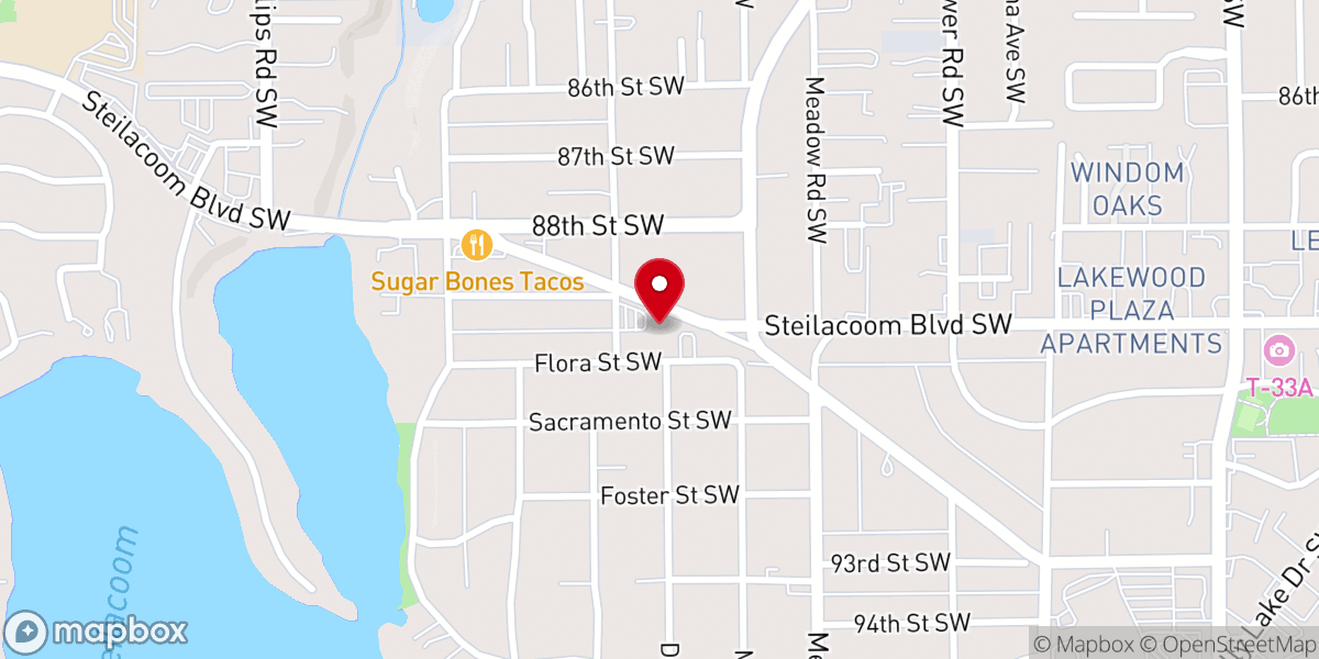 Map showing location of United Methodist Church at Lakewood