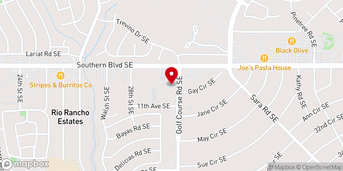 Map showing location of Unity & Faith Ministries