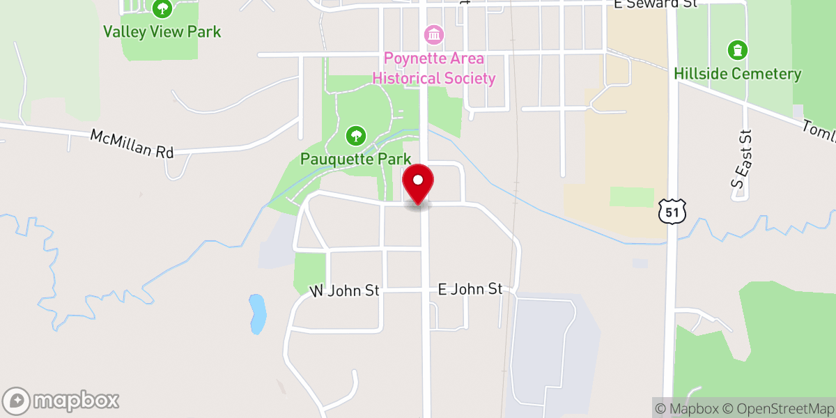 Map showing location of Community United Methodist Church