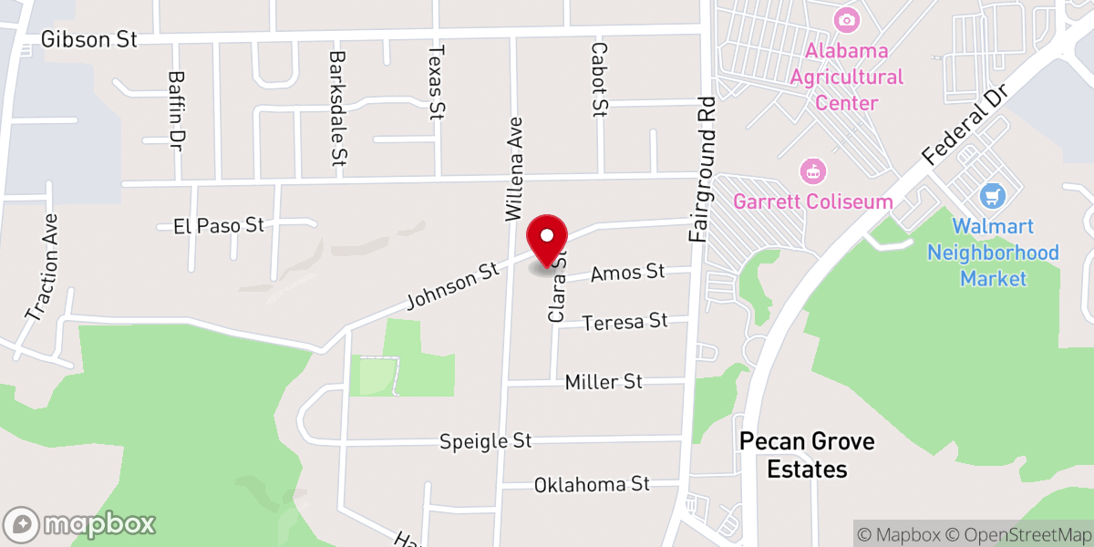 Map showing location of Highland Gardens Baptist Church