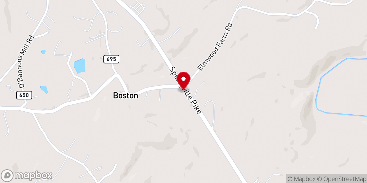 Map showing location of Nazareth Baptist Church