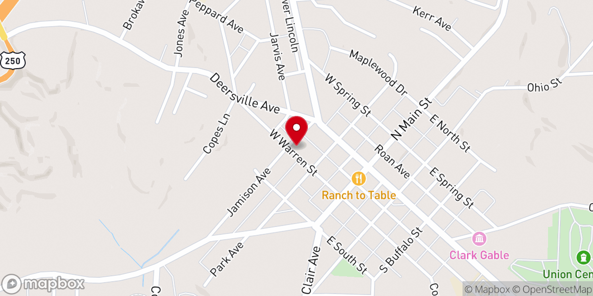 Map showing location of First Church of God