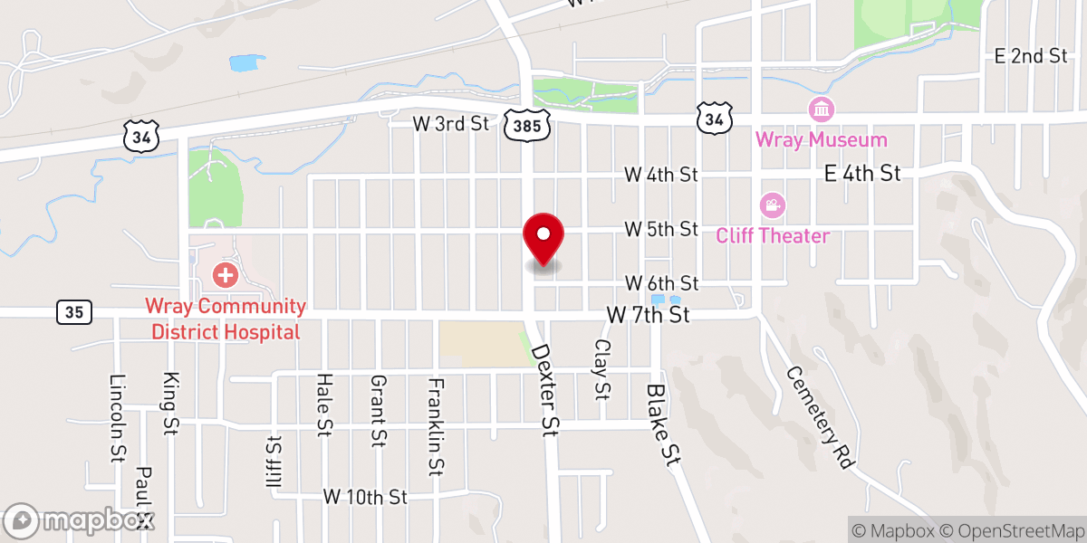 Map showing location of Calvary Lutheran Church