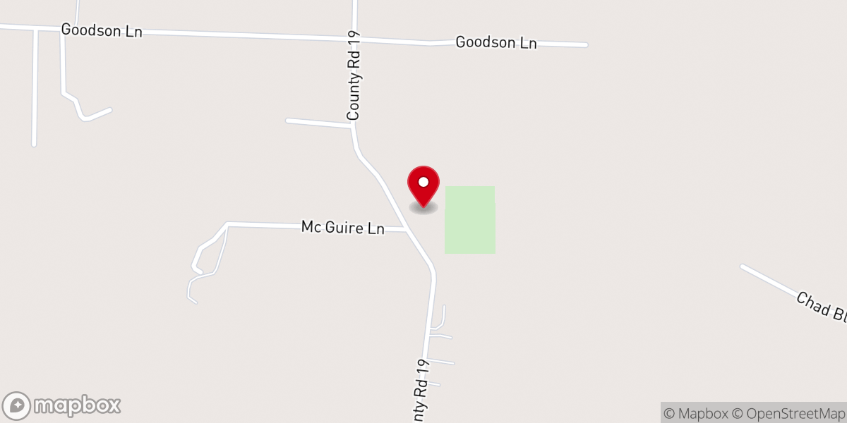 Map showing location of Harmony Grove Church