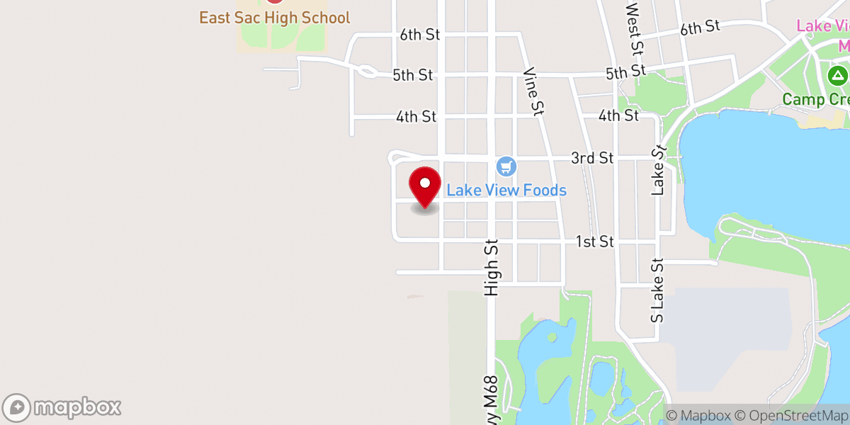 Map showing location of Emmanuel Lutheran Church