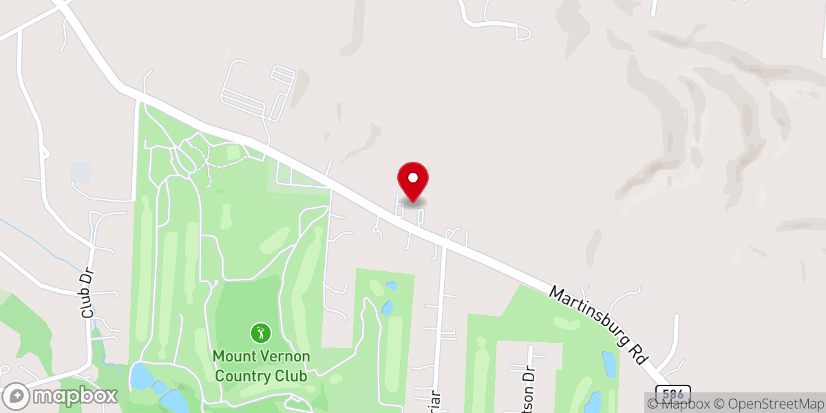Map showing location of Faith Baptist Church